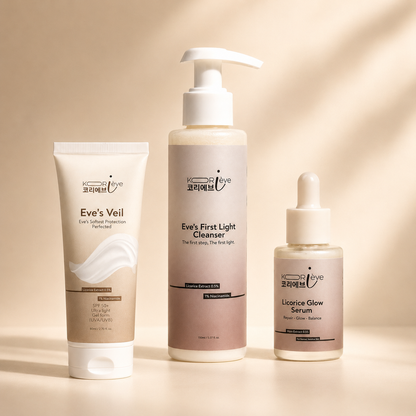 "Korieve. The Glow Routine, Simplified."